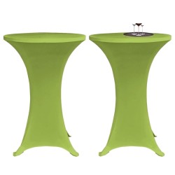 vidaXL Funda elástica para mesa 4 unidades 60 cm verde