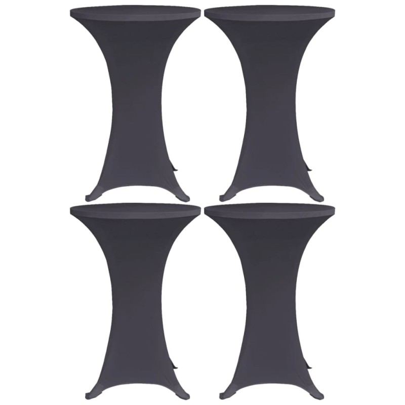 vidaXL Funda elástica para mesa 4 unidades 70 cm gris antracita vidaXL Funda elástica para mesa 4 unidades 70 cm gris antracita