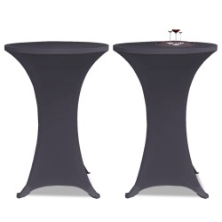 vidaXL Funda elástica para mesa 4 unidades 70 cm gris antracita