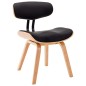vidaXL Sillas de comedor 4 uds madera curvada cuero sintético negro vidaXL Sillas de comedor 4 uds madera curvada cuero sintético negro