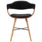 vidaXL Sillas de comedor 4 uds cuero sintético y madera curvada negro vidaXL Sillas de comedor 4 uds cuero sintético y madera curvada negro