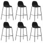 vidaXL Taburetes de cocina 6 unidades tela negro