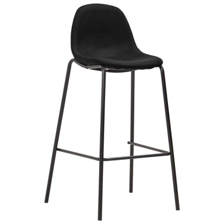vidaXL Taburetes de cocina 6 unidades tela negro