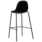 vidaXL Taburetes de cocina 6 unidades tela negro