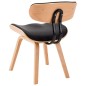 vidaXL Sillas de comedor 4 uds madera curvada cuero sintético negro vidaXL Sillas de comedor 4 uds madera curvada cuero sintético negro