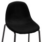 vidaXL Taburetes de cocina 6 unidades tela negro
