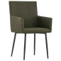 vidaXL Sillas de comedor con reposabrazos 6 unidades tela marrón vidaXL Sillas de comedor con reposabrazos 6 unidades tela marrón