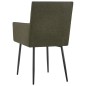 vidaXL Sillas de comedor con reposabrazos 6 unidades tela marrón vidaXL Sillas de comedor con reposabrazos 6 unidades tela marrón