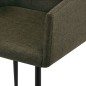 vidaXL Sillas de comedor con reposabrazos 6 unidades tela marrón vidaXL Sillas de comedor con reposabrazos 6 unidades tela marrón