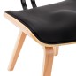 vidaXL Sillas de comedor 4 uds madera curvada cuero sintético negro vidaXL Sillas de comedor 4 uds madera curvada cuero sintético negro
