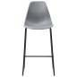 vidaXL Juego de mesa alta y taburetes 5 piezas plástico gris vidaXL Juego de mesa alta y taburetes 5 piezas plástico gris