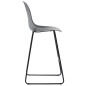 vidaXL Juego de mesa alta y taburetes 5 piezas plástico gris vidaXL Juego de mesa alta y taburetes 5 piezas plástico gris