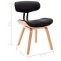 vidaXL Sillas de comedor 4 uds madera curvada cuero sintético negro vidaXL Sillas de comedor 4 uds madera curvada cuero sintético negro