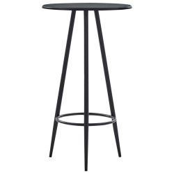 vidaXL Juego de mesa alta y taburetes 5 piezas plástico negro