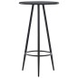 vidaXL Juego de mesa alta y taburetes 5 piezas plástico negro vidaXL Juego de mesa alta y taburetes 5 piezas plástico negro