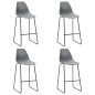 vidaXL Juego de mesa alta y taburetes 5 piezas plástico gris vidaXL Juego de mesa alta y taburetes 5 piezas plástico gris