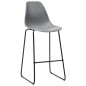 vidaXL Juego de mesa alta y taburetes 5 piezas plástico gris vidaXL Juego de mesa alta y taburetes 5 piezas plástico gris