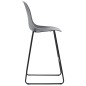 vidaXL Juego de mesa alta y taburetes 5 piezas plástico gris vidaXL Juego de mesa alta y taburetes 5 piezas plástico gris