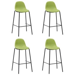 vidaXL Taburetes de cocina 4 unidades tela verde