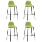 vidaXL Taburetes de cocina 4 unidades tela verde vidaXL Taburetes de cocina 4 unidades tela verde