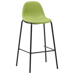 vidaXL Taburetes de cocina 4 unidades tela verde