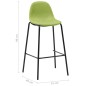 vidaXL Taburetes de cocina 4 unidades tela verde vidaXL Taburetes de cocina 4 unidades tela verde
