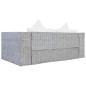 vidaXL Juego de sofás con cojines 2 piezas de ratán natural gris vidaXL Juego de sofás con cojines 2 piezas de ratán natural gris