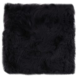 vidaXL Cojines de sillas 2 uds piel de oveja real gris oscuro 40x40 cm