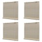 vidaXL Estor enrollable de bambú natural 4 unidades 120x160 cm vidaXL Estor enrollable de bambú natural 4 unidades 120x160 cm