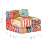 vidaXL Puf modular de tela patchwork vidaXL Puf modular de tela patchwork