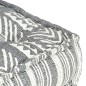 vidaXL Puf modular de tela de rayas grises
