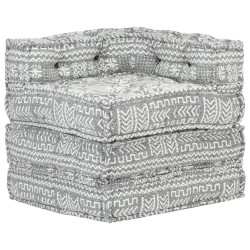 vidaXL Puf modular de tela gris claro
