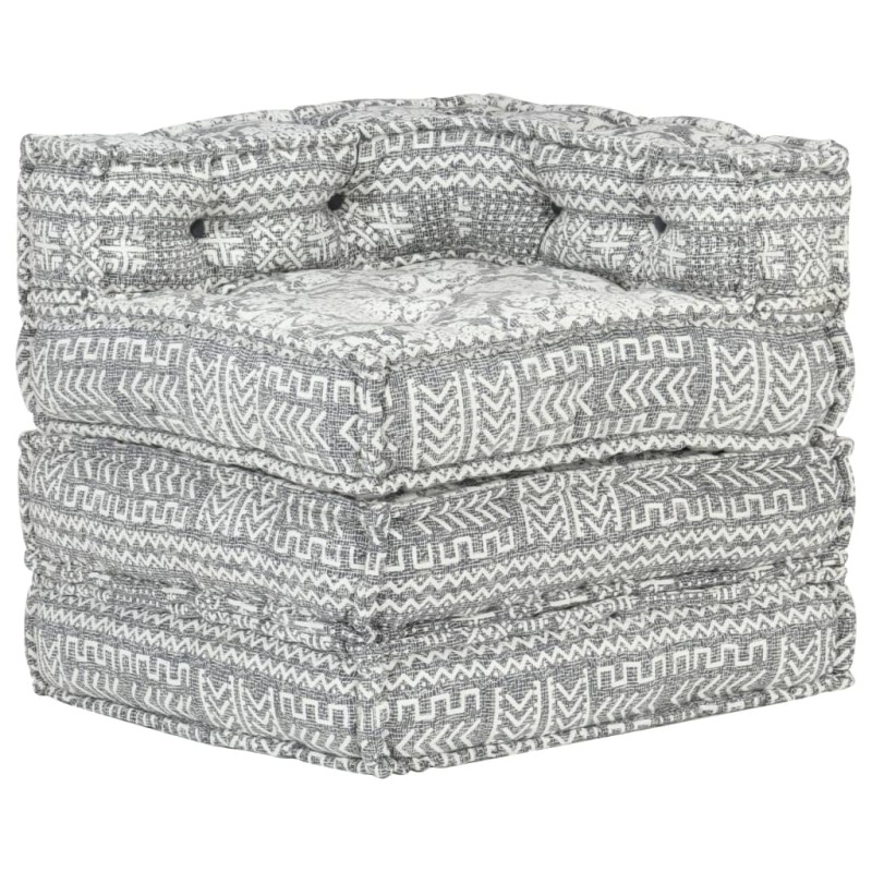 vidaXL Puf modular de tela gris claro vidaXL Puf modular de tela gris claro