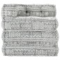 vidaXL Puf modular de tela gris claro vidaXL Puf modular de tela gris claro