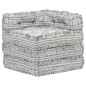 vidaXL Puf modular de tela gris claro vidaXL Puf modular de tela gris claro