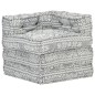 vidaXL Puf modular de tela gris claro vidaXL Puf modular de tela gris claro