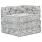 vidaXL Puf modular de tela gris claro vidaXL Puf modular de tela gris claro