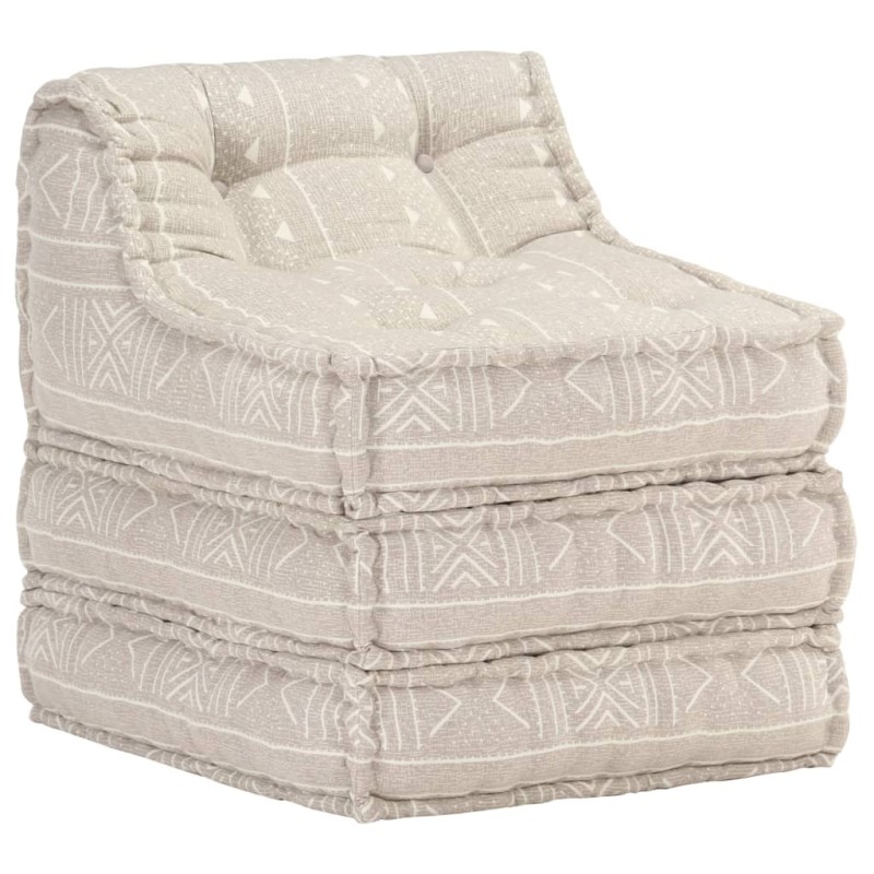 vidaXL Puf modular de tela beige vidaXL Puf modular de tela beige