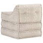 vidaXL Puf modular de tela beige vidaXL Puf modular de tela beige