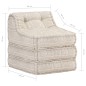 vidaXL Puf modular de tela beige vidaXL Puf modular de tela beige