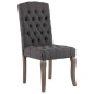 vidaXL Sillas de comedor 2 unidades tela con apariencia de lino gris vidaXL Sillas de comedor 2 unidades tela con apariencia de lino gris