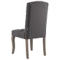 vidaXL Sillas de comedor 2 unidades tela con apariencia de lino gris vidaXL Sillas de comedor 2 unidades tela con apariencia de lino gris