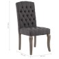 vidaXL Sillas de comedor 2 unidades tela con apariencia de lino gris vidaXL Sillas de comedor 2 unidades tela con apariencia de lino gris