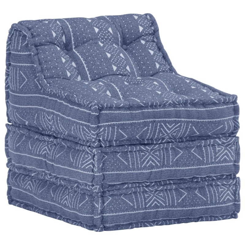 vidaXL Puf modular de tela Indigo vidaXL Puf modular de tela Indigo