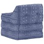 vidaXL Puf modular de tela Indigo vidaXL Puf modular de tela Indigo
