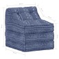 vidaXL Puf modular de tela Indigo vidaXL Puf modular de tela Indigo