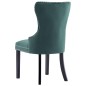 vidaXL Sillas de comedor 2 unidades terciopelo verde oscuro vidaXL Sillas de comedor 2 unidades terciopelo verde oscuro