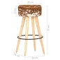 vidaXL Taburetes de cocina 2 uds madera mango rugosa cuero real marrón vidaXL Taburetes de cocina 2 uds madera mango rugosa cuero real marrón
