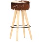 vidaXL Taburetes de cocina 2 uds madera mango rugosa cuero real marrón vidaXL Taburetes de cocina 2 uds madera mango rugosa cuero real marrón