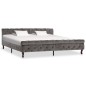 vidaXL Estructura de cama terciopelo gris 200x200 cm vidaXL Estructura de cama terciopelo gris 200x200 cm